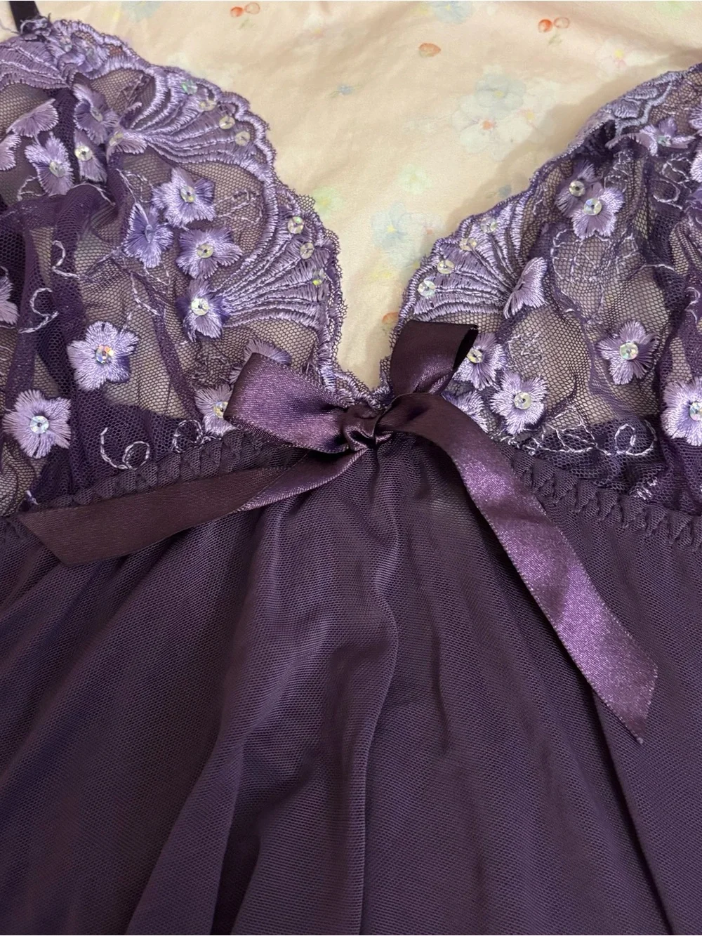 vintage purple babydoll lingerie dress♡ - Picture 3 of 5